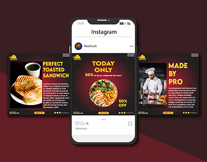 Mebi Foods Social media posts design