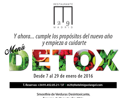 Restaurante M29 - Menú Detox