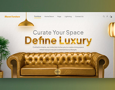 Furniture Website Hero Page Concept Design
