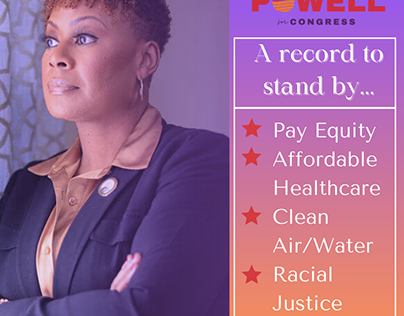 Graphic Samples: Rhonda Powell for Congress