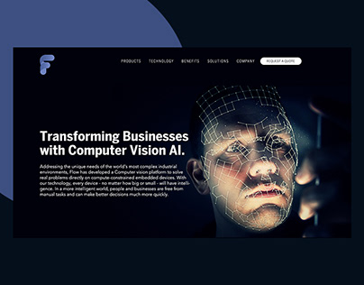 Website Banner. Facial recognition system!