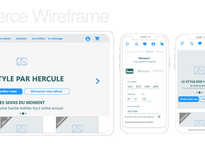 e-commerce wireframe