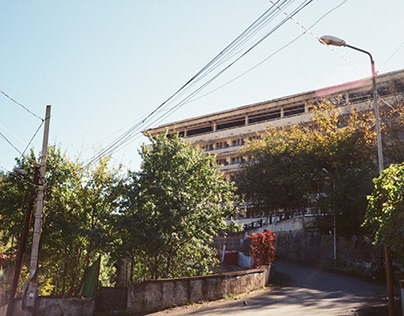 Old Soviet building in Borjomi, Georgia