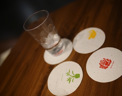 Plantable Seed Paper Coasters by 21Fools