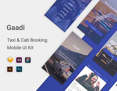 Gaadi - Taxi & Cab Booking UI Kit