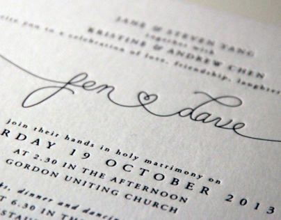 Jen & Dave: Wedding Invitation