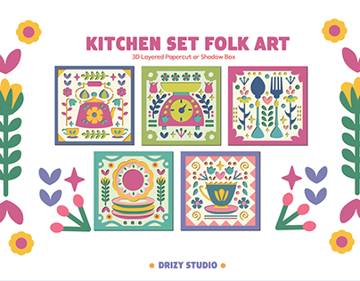 Kitchen Set Folk Art