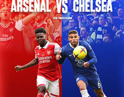 Arsenal vs Chelsea poster design