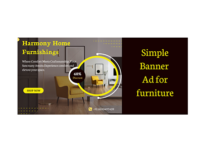 Banner Ad for furniture brand