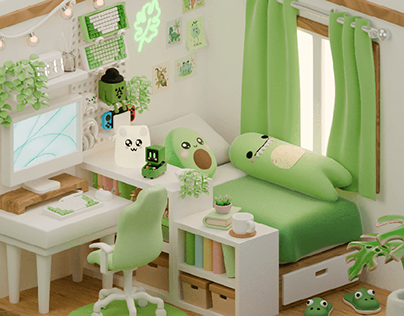 Soothing Green - A Little Bedroom