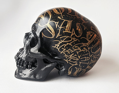 Calligraphy Skull