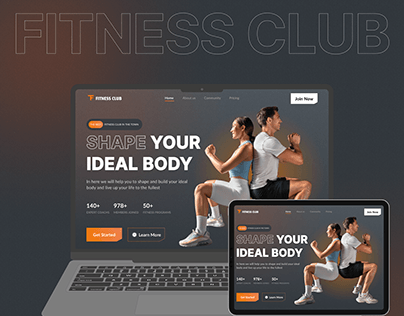 Fitness Clube Landing page Design