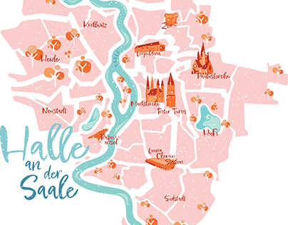Map of Halle an der Saale