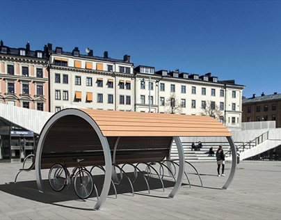 Loup, bicycle rack for electrical bicycles.