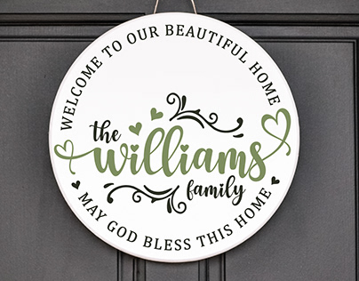 Welcome Home Farmhouse Round Sign