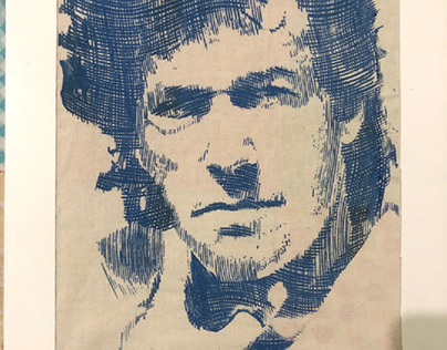 Imran Khan portrait screen printing
