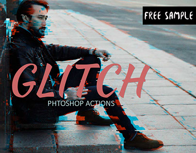 Free Glitch Photoshop Action