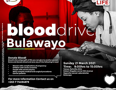IHAZ Blood Drive Bulawayo plus Merchandise branding