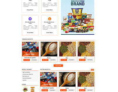 E-commerce landing page