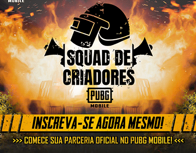 Convite Squad de Criadores PUBG Mobile