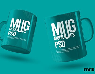 Twin Mug Mockup PSD Free Download