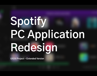 Spotify - UX/UI Project | Extended Version