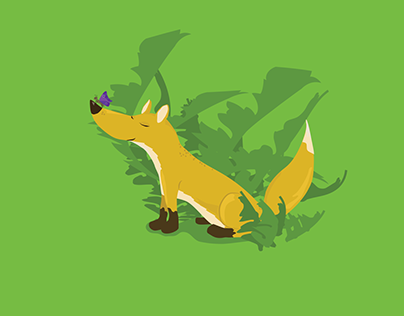 Happy fox in the Jungle