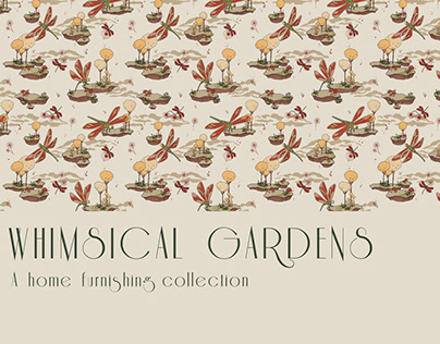 Whimsical Gardens: Printed Home Furnishing Collection