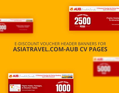 Discount Voucher Banners for Asia United Bank (AUB)