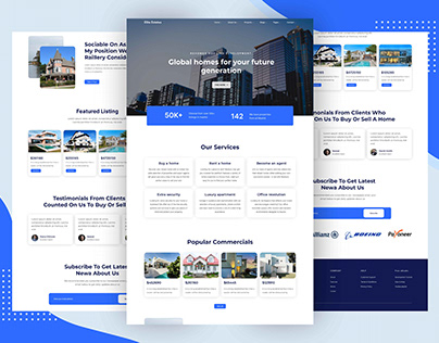 Real estate landing page design Home House landing page