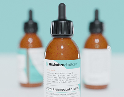 Hitchclare Healthcare Hot Sauce | 3D Product Design