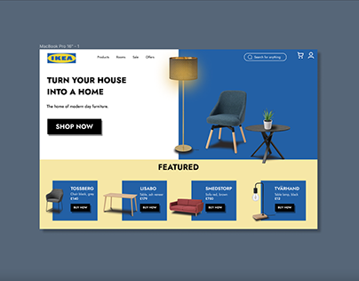 IKEA/furniture landing page design concept