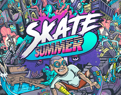 Skate Summer / Board game Illustrations