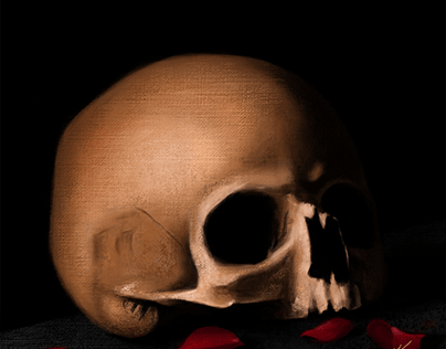 Caravaggio Skull