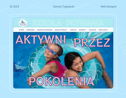 web site for swimming school | szkoła pływania