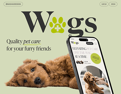 Wags Animal Hospital / UI UX / Website Design