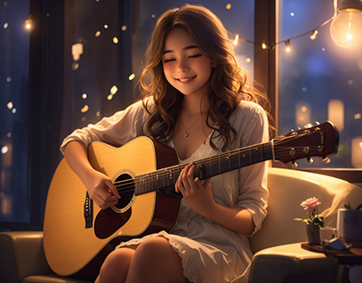 Girl Playing Guitar