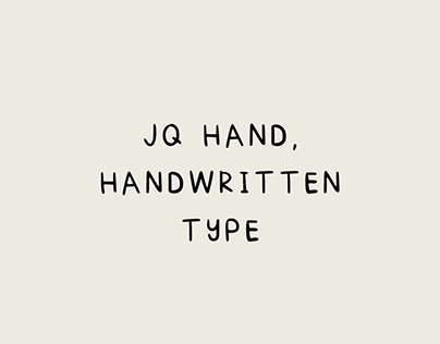 Handwritten Type Design: JQ Hand