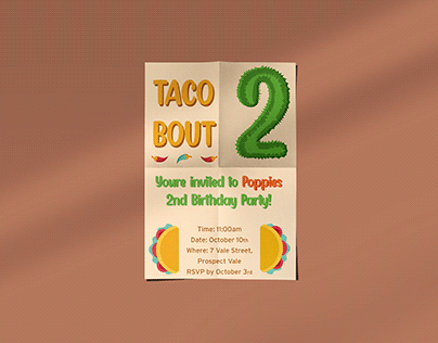 Taco 'Bout 2 Birthday Invite