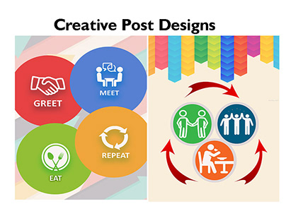 Post Designs. Creative Facebook post designs by MK.