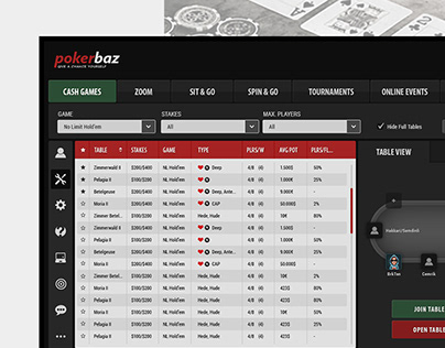 Pokerbaz | Poker UI design