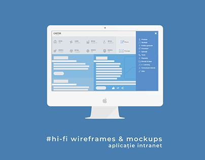 hi-fi wireframes intranet