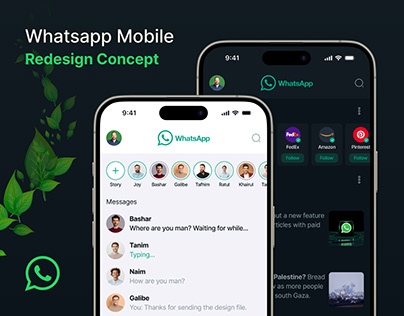 Whatsapp UI/UX Redesign - Instant Messaging App