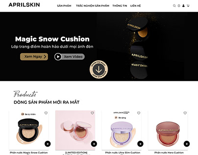 UX - UI homepage April Skin Cosmetic