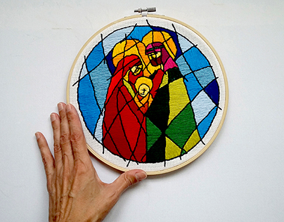 Holy Family/Presépio - Embroidery Art
