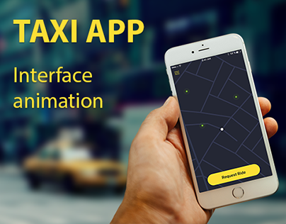 Taxi application, interface animation