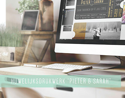 Huwelijksdrukwerk 'Sarah & Pieter'