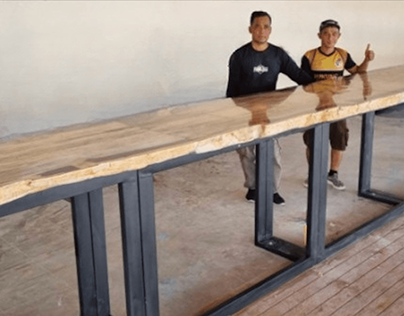 Petrified Wood Cocktail Bar Counter Top