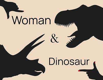 Woman and Dinosaur (collection of prints for shoppers)