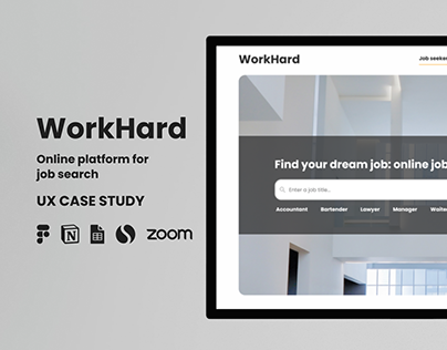 UX design, Job search platform - WorkHard